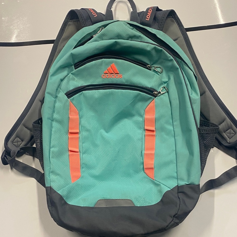 AdidasGray, Aqua and Coral  Backpack